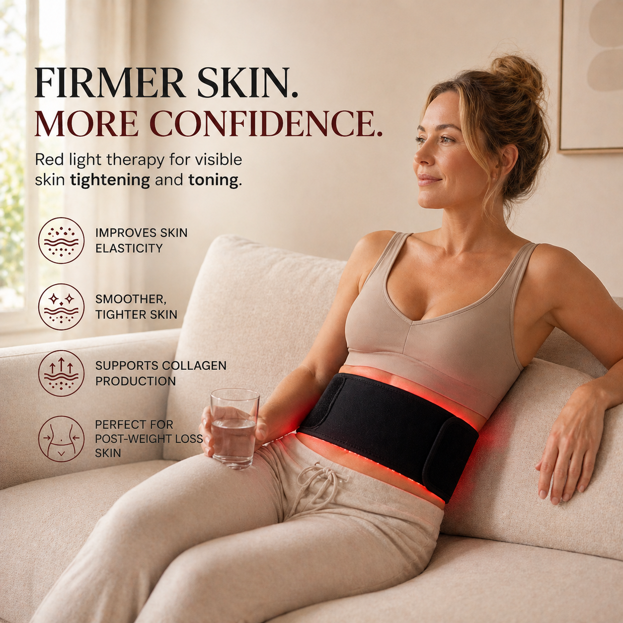 SYNELUX™ | The #1 Red Light Belt for Post-Weight-Loss Skin