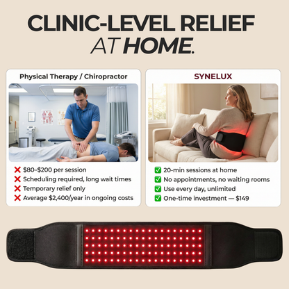 SYNELUX™ | The #1 Red Light Belt for Back Pain
