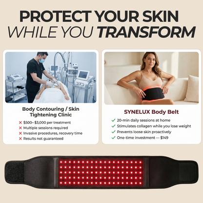 SYNELUX™ | The #1 Red Light Belt for Post-Weight-Loss Skin
